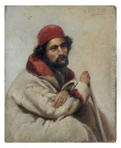 Homme Assis Oil Painting by Vladimir Egorovich Makovsky