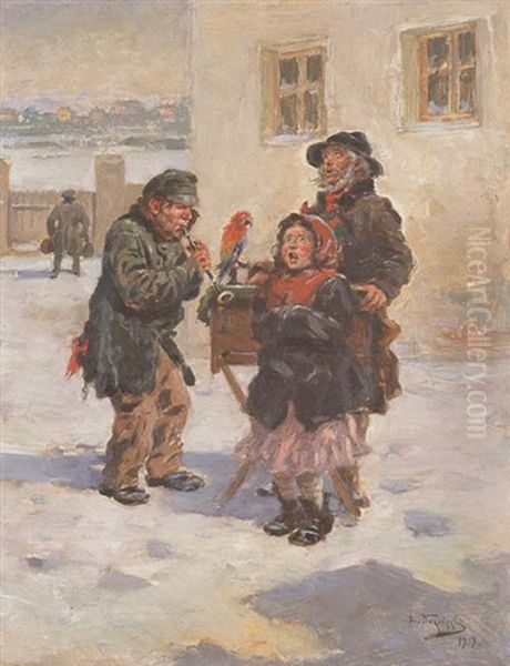 Wandering Musicians Oil Painting by Vladimir Egorovich Makovsky