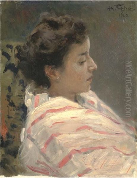 Reverie Oil Painting by Vladimir Egorovich Makovsky