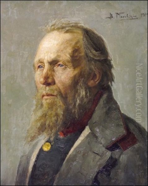 Vanha Sotilas Oil Painting by Vladimir Egorovich Makovsky