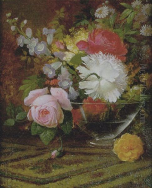 Vaso Con Fiori Oil Painting by Francesco Malacrea