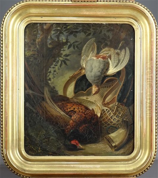 Nature Morte Au Trophee De Chasse Oil Painting by Charles Louis Malapeau