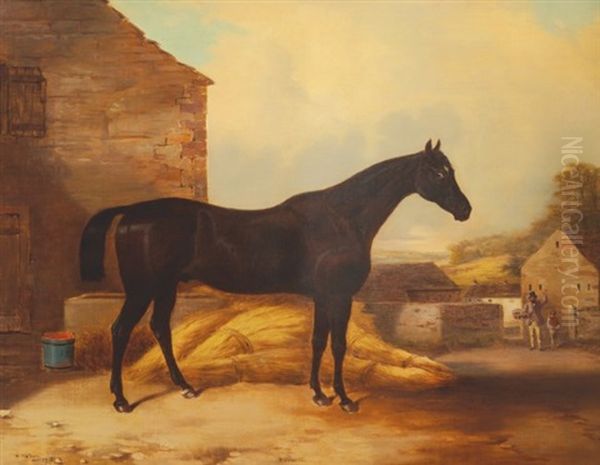 Horse On A Farm Oil Painting by William Malbon