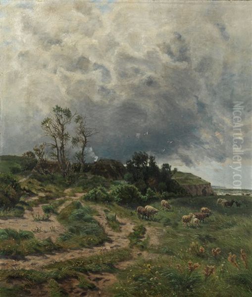 Kustenlanschaft Oil Painting by Karl Wilhelm Christian Malchin