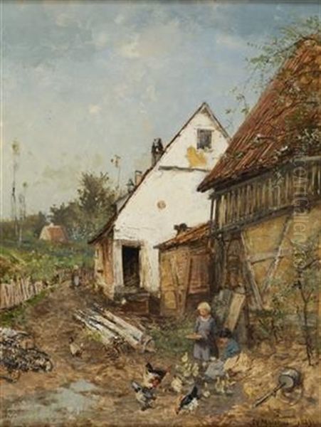 Bei Grinzing Oil Painting by Carl Freiherr Von Malchus