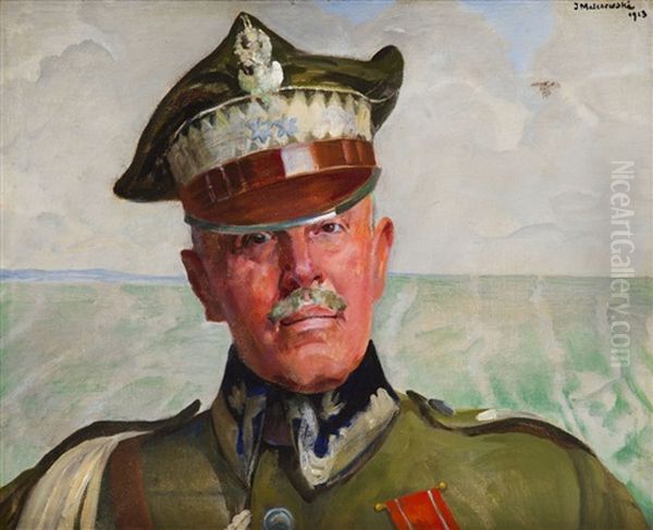 Portrait Of General Aleksander Truszkowski Oil Painting by Jacek Malczewski