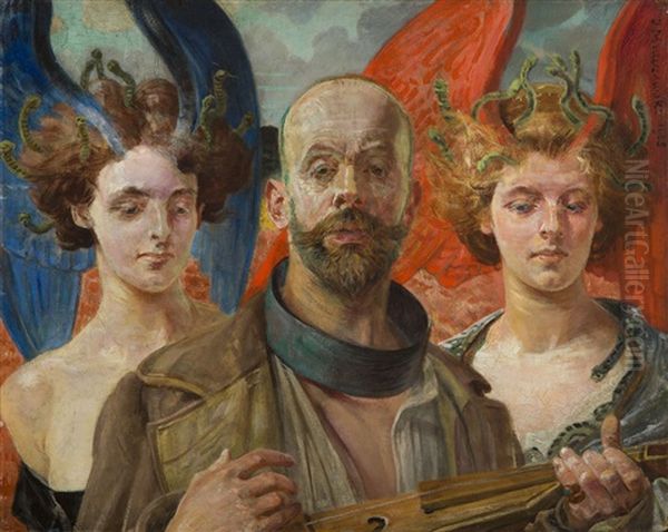 One Chord Oil Painting by Jacek Malczewski