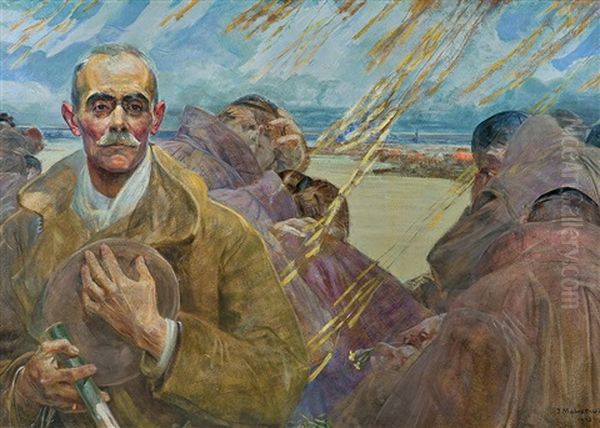 For The Return To The Homeland Oil Painting by Jacek Malczewski