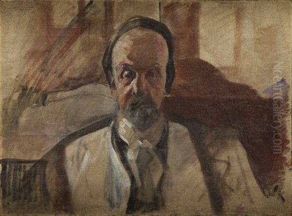 Selfportrait Oil Painting by Jacek Malczewski