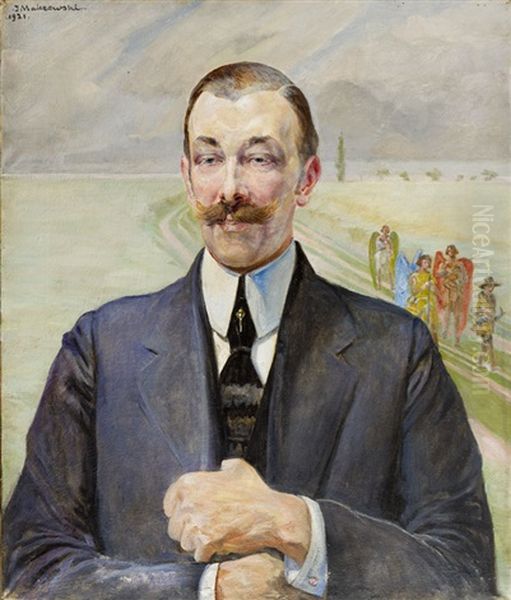 Portret Mezczyzny W Szarym Garniturze by Jacek Malczewski