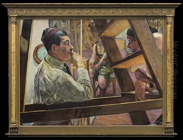 Portrait Of M.gasecki Oil Painting by Jacek Malczewski