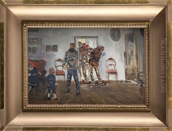 Wspomnienie Dziecinstwa - Rok 1863 Na Wsi Oil Painting by Jacek Malczewski