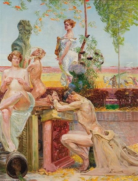 Allegory Oil Painting by Jacek Malczewski