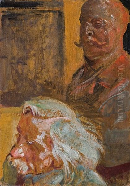 Atelier Study Oil Painting by Jacek Malczewski