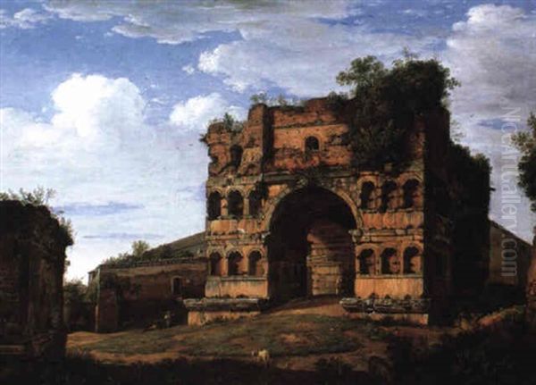 View Of The Arch Of Janus Oil Painting by Giovanni Maldura