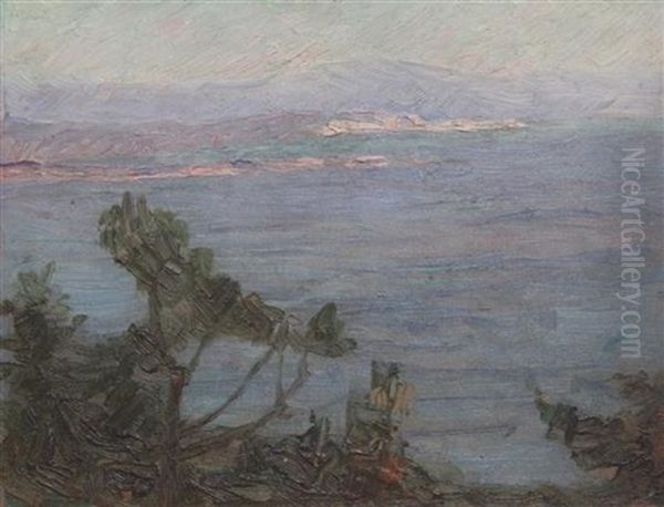 Coastal Landscape Oil Painting by Konstantinos Maleas