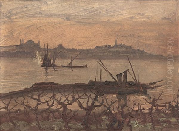 Les Vignes Devant Sainte Sophie, Constantinople by Konstantinos Maleas