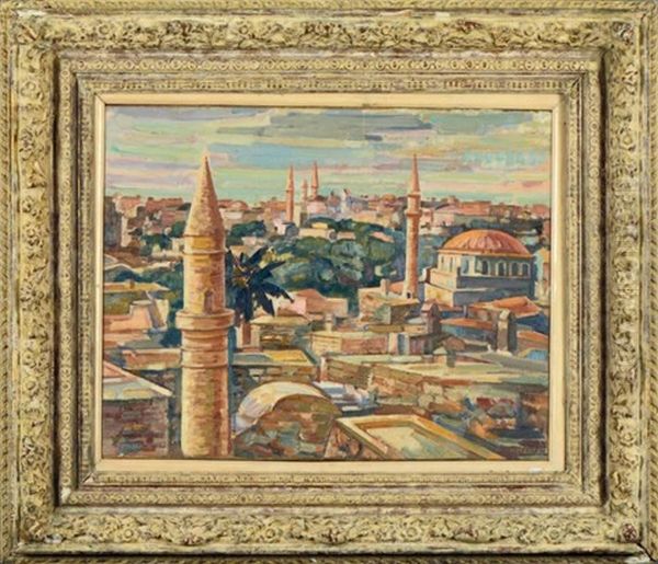 Istanbul Oil Painting by Konstantinos Maleas