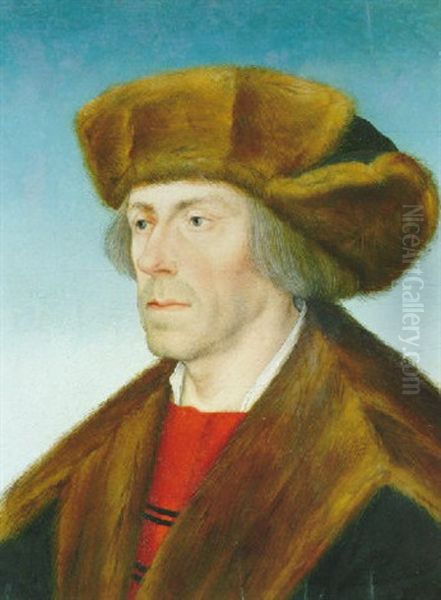 Portrait Of A Gentleman Wearing A Fur Trimmed Hat And Coat Oil Painting by Hans Maler