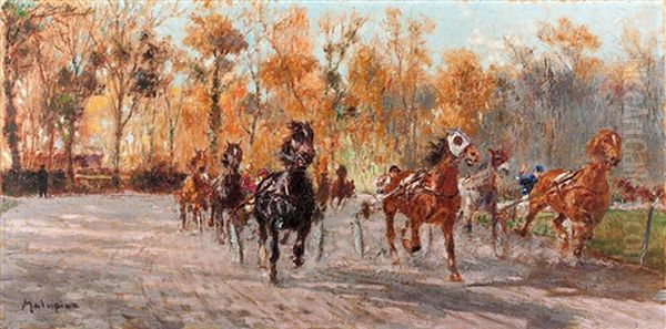 Course Oil Painting by Louis Ferdinand Malespina