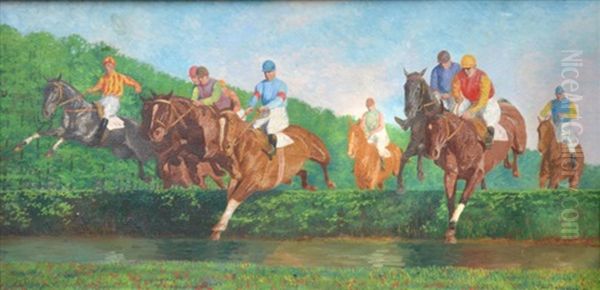 Scene De Course Oil Painting by Louis Ferdinand Malespina