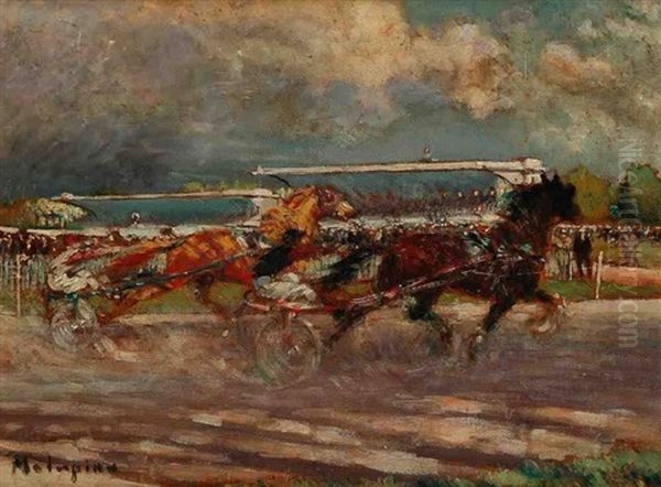 Ciel D'orage A Vincennes Oil Painting by Louis Ferdinand Malespina