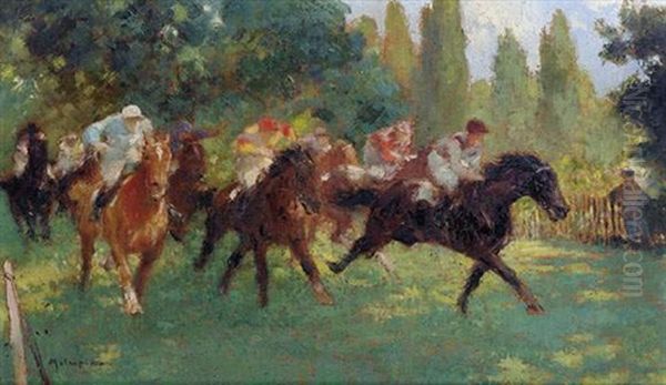 Le Galop Oil Painting by Louis Ferdinand Malespina