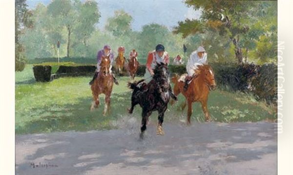 Sauts De Haie Oil Painting by Louis Ferdinand Malespina