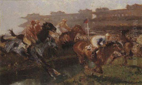 Auteuil, Riviere Du Huit Oil Painting by Louis Ferdinand Malespina