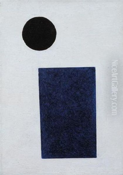 Suprematist Painting, Rectangle And Circle Oil Painting by Kazimir Malevich