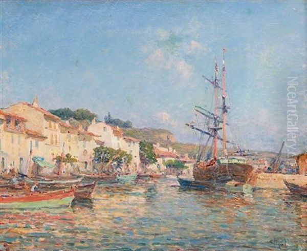 Boats In Port by Charles Malfroy