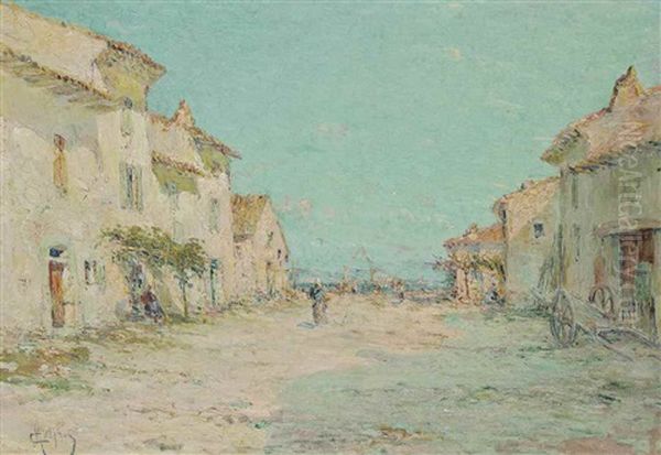 Rue Des Jonquieres A Berre, Martigues Oil Painting by Charles Malfroy