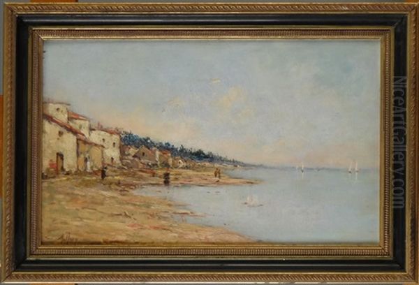 Bord De Mer Du Sud De La France Oil Painting by Charles Malfroy