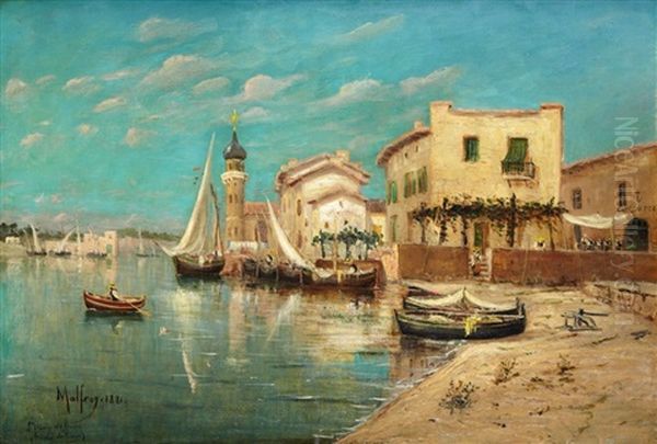 L'etang De Berre Oil Painting by Charles Malfroy