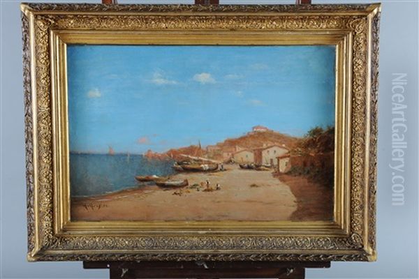 Paysage De Bord De Mer Oil Painting by Charles Malfroy