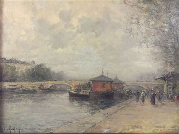 Quai Saint Bernard A Paris Oil Painting by Charles Malfroy