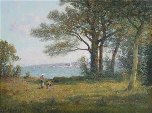 Gathering Flowers Oil Painting by Charles Malfroy