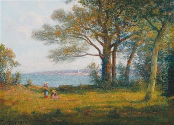 Gathering Flowers Oil Painting by Charles Malfroy