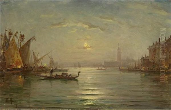 Blick Auf Venedig Oil Painting by Charles Malfroy