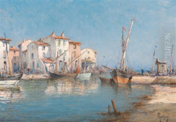 Segelboote Im Hafen Oil Painting by Charles Malfroy