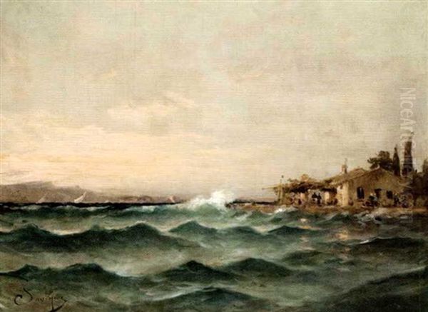 Bord De Mer Oil Painting by Charles Malfroy