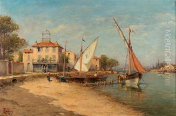 Les Sablettes Pres Toulon (var) Oil Painting by Henri Malfroy-Savigny