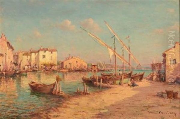 Les Martigues Oil Painting by Henri Malfroy-Savigny