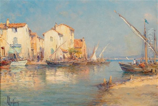 Motif Of Martigues Oil Painting by Henri Malfroy-Savigny