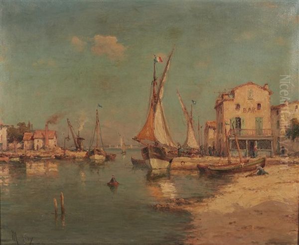 Le Port De Royan Oil Painting by Henri Malfroy-Savigny