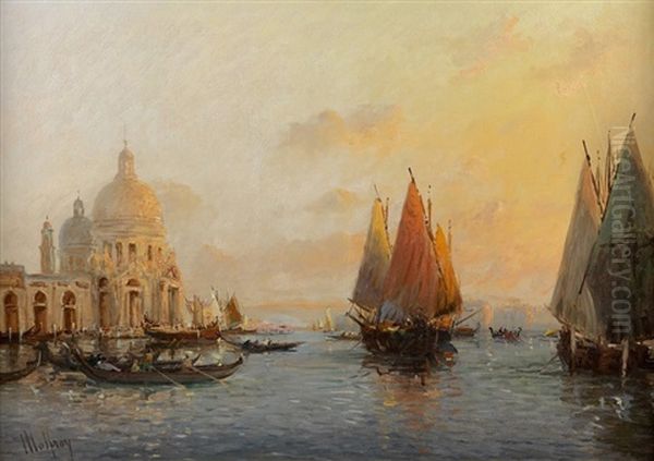 Vue De Venise Oil Painting by Henri Malfroy-Savigny