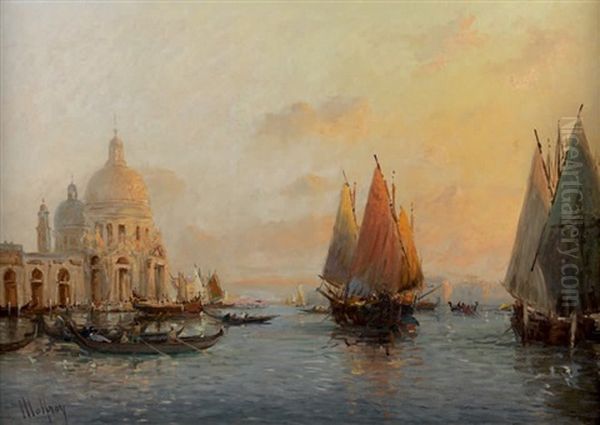 Vue De Venise Oil Painting by Henri Malfroy-Savigny