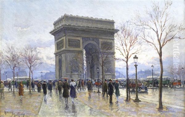 Arc De Triomphe Oil Painting by Henri Malfroy-Savigny