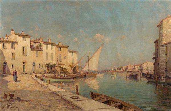 Les Martigues Oil Painting by Henri Malfroy-Savigny