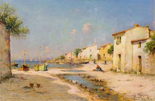 Les Lecques En Provence Oil Painting by Henri Malfroy-Savigny